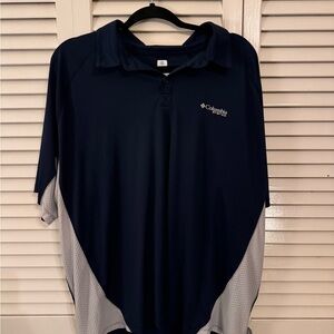 Columbia Navy and Gray Polo Shirt